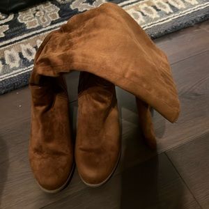 Brown Faux Suede Boots